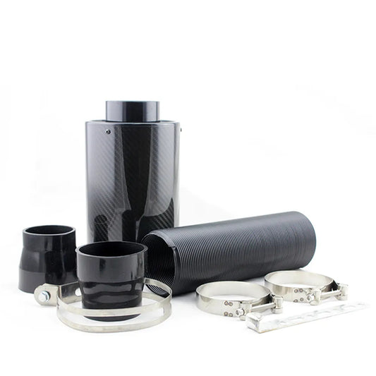 Air Intake Filter Kit 76mm/3inch  Cold Air Universal Car Intake Pipe Carbon Fiber with Intake Hose High Flow EGRKit Shop