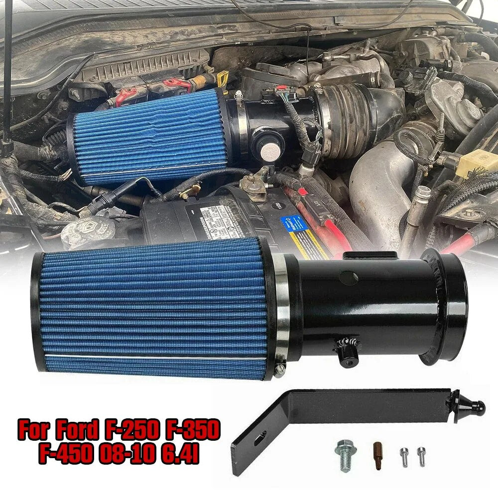 Aluminum Cold Aair Intake System Kit For Ford F-250 F-350 F-450 08-10 6.4l With Air Filter Powerstroke Diesel EGRKit Shop