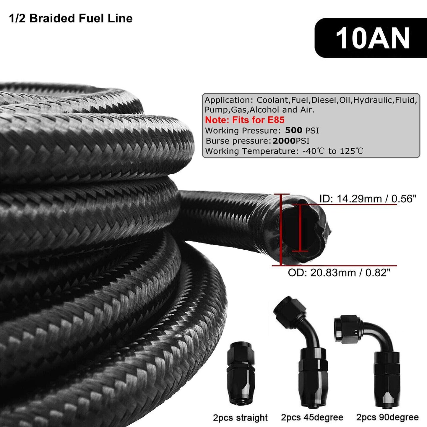 0AN Oil Catch Can Reservoir Tank 2 Port Dual Breather Filter Baffled+ 10ft hose EGRKIT Shop