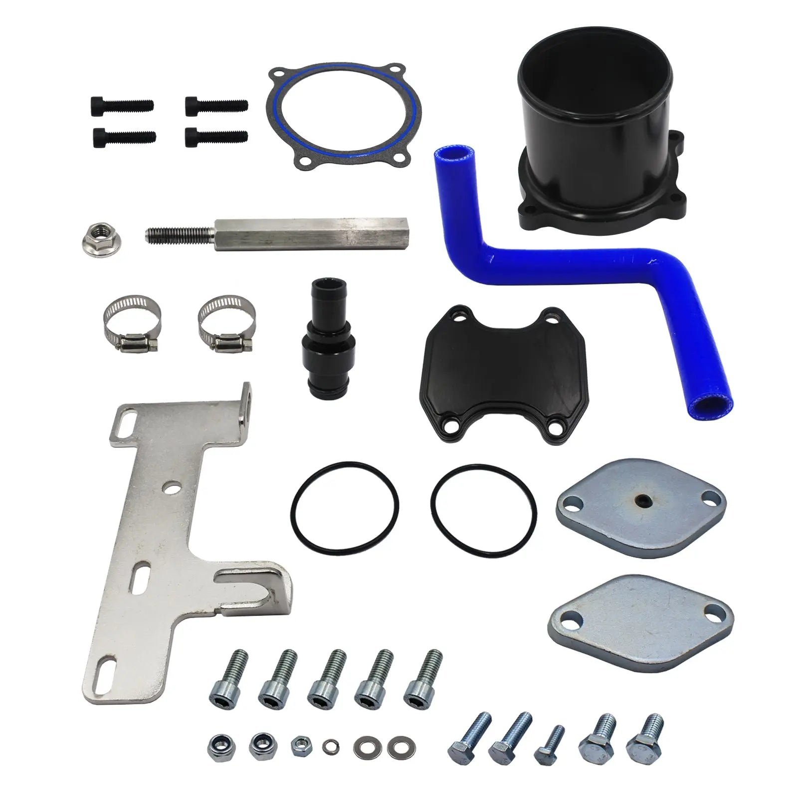 6.7L Cummins Diesel EGR Delete Valve Cooler Kit & BLACK EGR Throttle Valve Delete Kit For 2010 2011 2012 Dodge Ram 2500 3500 Egr Kit